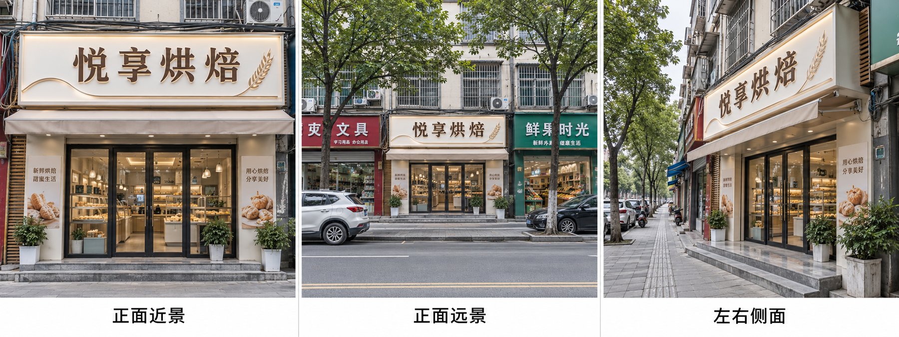 门店招牌询价建议准备正面近景、远景和侧面照片